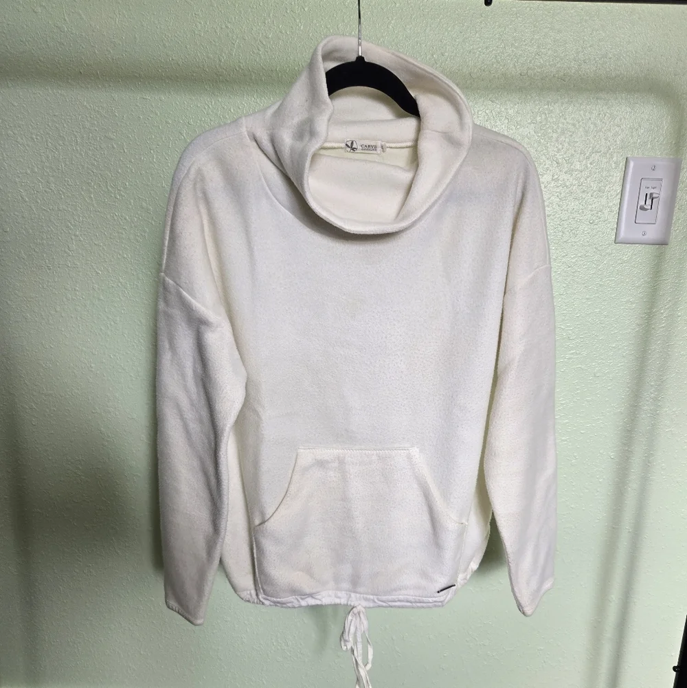 Carve Designs Off-White Cowl Neck Sweater - Picture 3 of 6